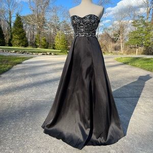 Black Sequin Evening Gown/Prom Dress